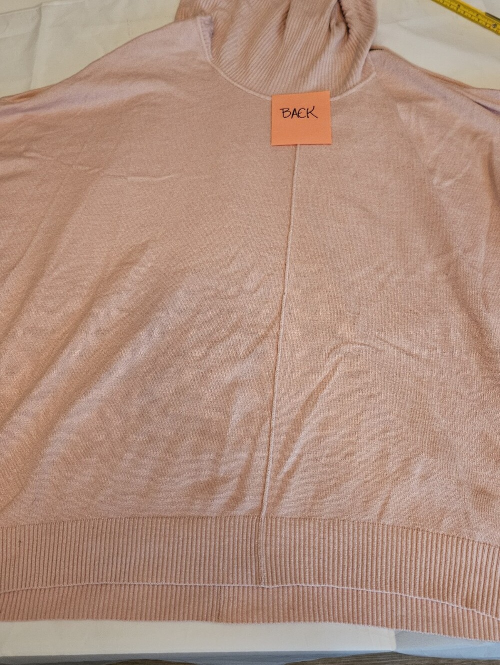Women's Dusty Pink Cowl Neck Sweater - Picture 13 of 13